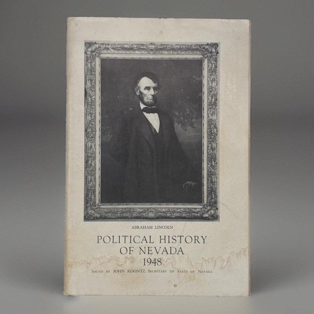 Vintage 1948 Political History of Nevada John Koontz Secretary of State Book